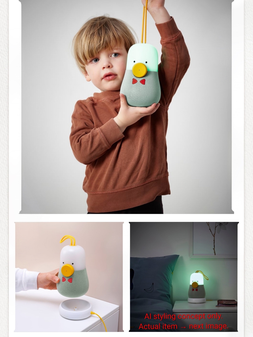 VAPPEBY
Bluetooth speaker, Night Light, peanut shape